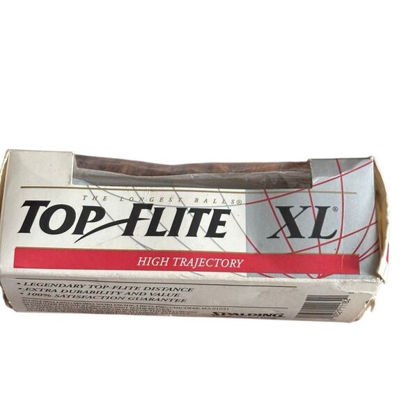 Team Buckwheats Logo Top Flight High Trajectory Golf Balls Red 1 New Box Of 3 - Picture 4 of 6